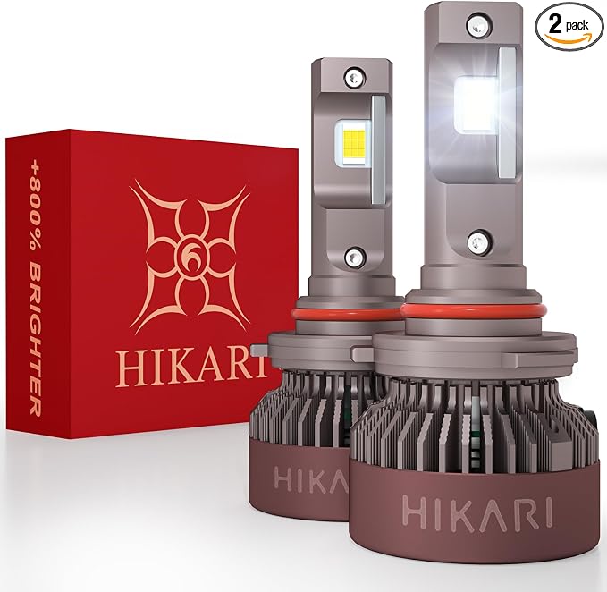 HIKARI WINGS 9005 Fog Light, 40000LM Pure White 6000K HB3 Bulbs, Plug & Play by HIKARI