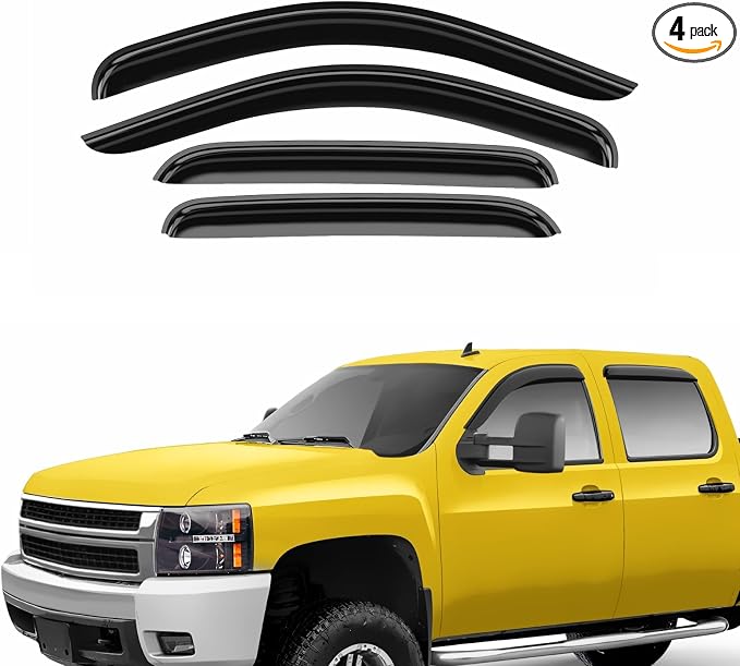 Extra Durable Window Deflectors Tape-On Window Visors Rain Guards Fit by AEROGUYSCustomfitrainguard