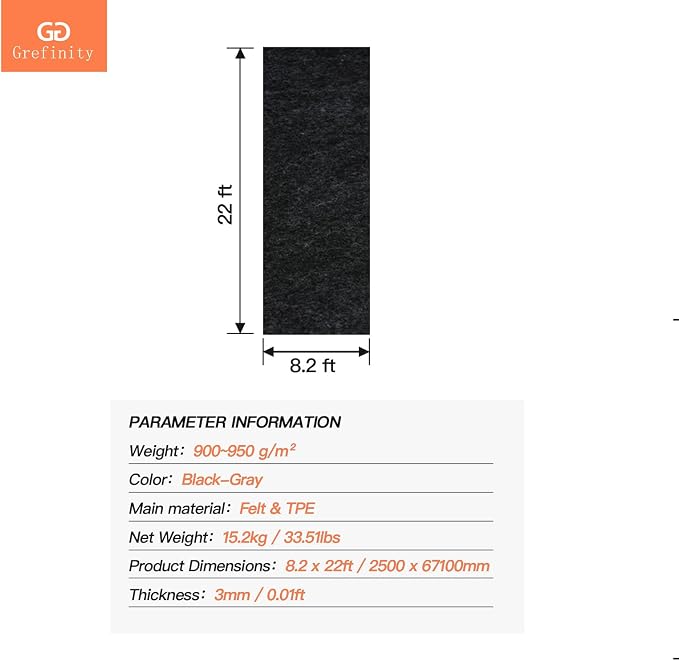 8.2’x 22' Garage Floor Mat & Oil Spill Mat, Heavy Duty Under Car Mat - Image 7