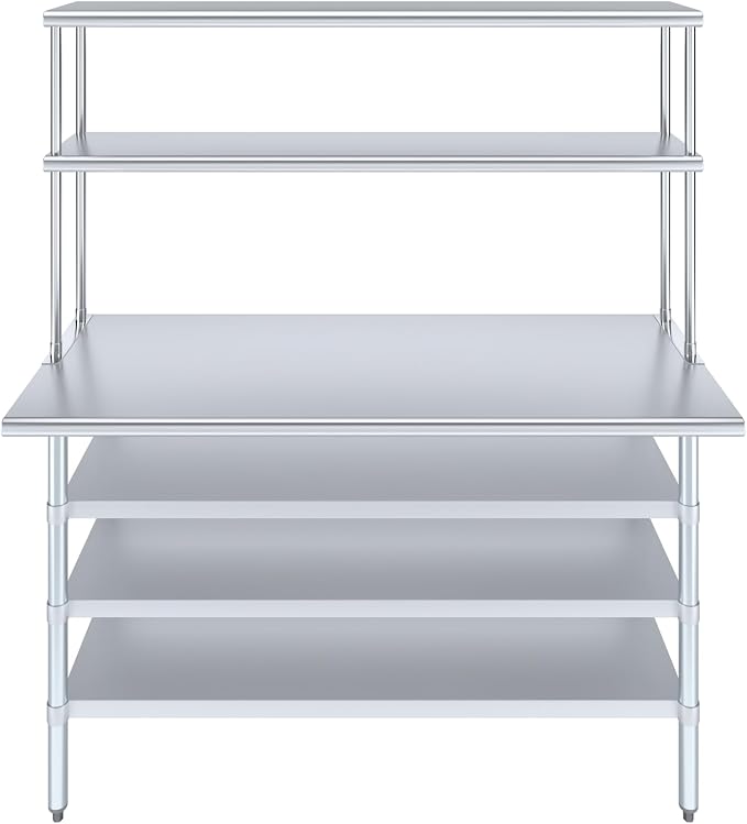 Amgood 24" x 60" Stainless Steel Work Table - Image 2