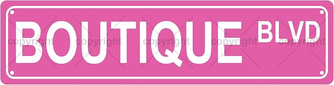 BOUTIQUE BLVD Space Metal Tin Street Sign Bar Cafe Garage Cave Home Room Wall by Unknown