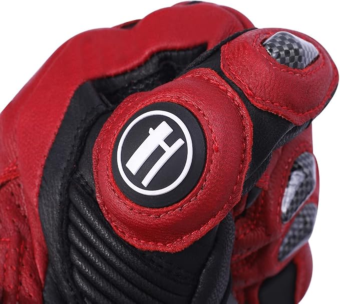 Harssidanzar Leather Motorcycle Gloves - Image 5