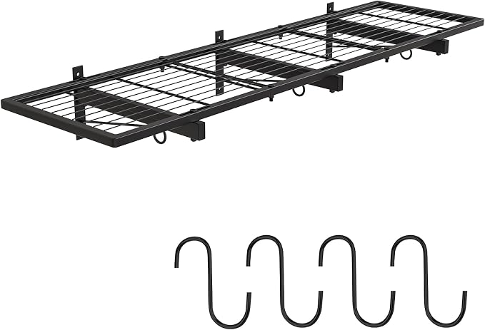 Garage Wall Shelves, 1 Shelf, Modern Style, Heavy Duty, 160 LBS Capacity by Riciakik