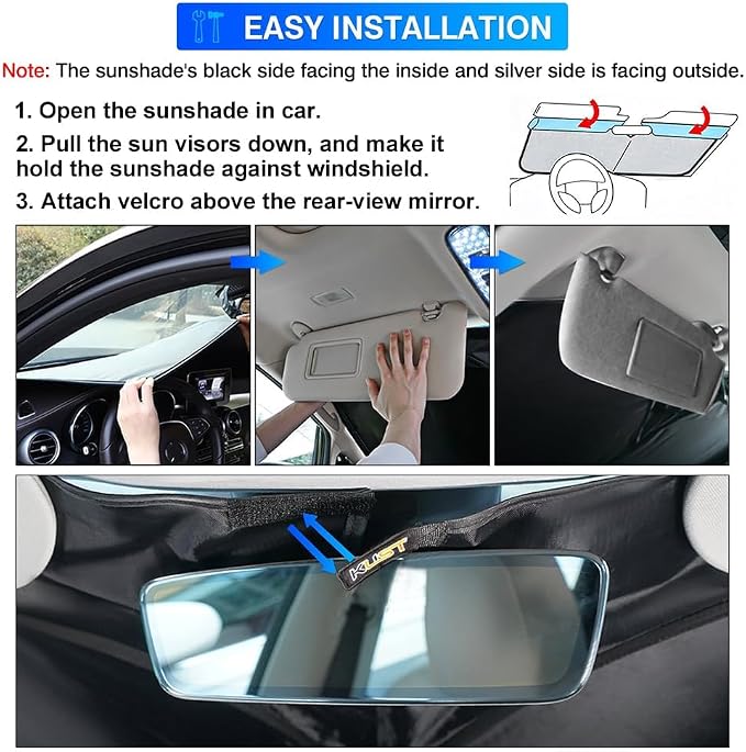 KUST Windshield Sun Shade Custom Fit - Image 6