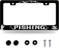 Fishing License Plate Frame Personalised License Plate Stainless Steel Funny by GORSNKYE