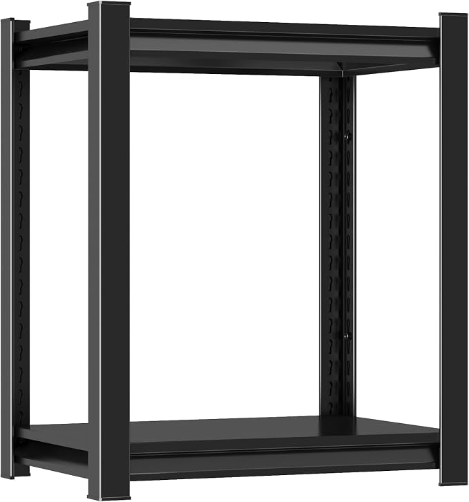 Metal Garage Shelving Unit, 2-Tier Adjustable Storage Shelf, Steel Shelving by Notmise