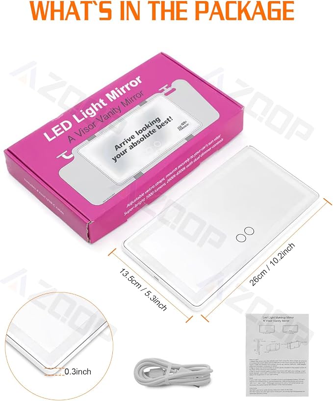 2 Pcs Car Sun Visor Vanity Mirror, Upgraded Car's Mirrors - Image 2