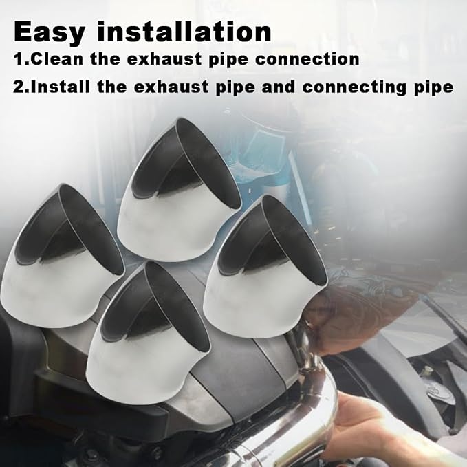 OD 3.5 inch 45 degree exhaust elbow Pipe SS304 Stainless Steel Bend Suitable - Image 6