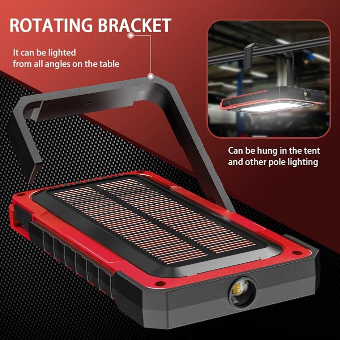 WARSUN Rechargeable Portable Magnetic Work Light, LED Flood Light Waterproof - Image 6