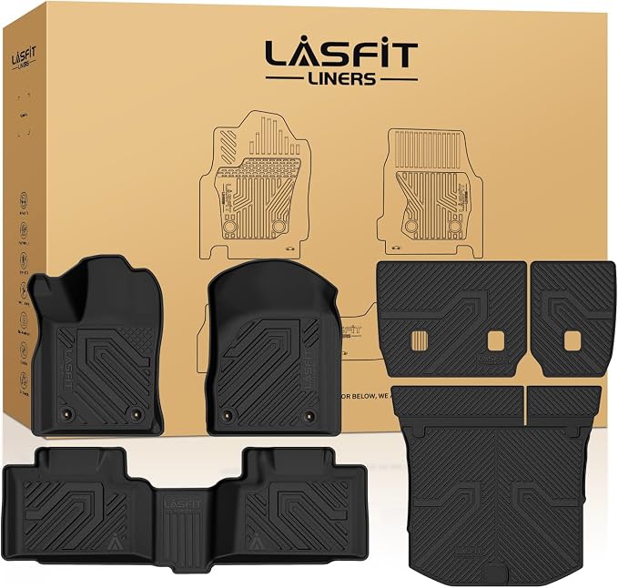 LASFIT Floor Mats Set for Jeep Grand Cherokee 2015 2014 2013, All Weather TPE by LASFIT
