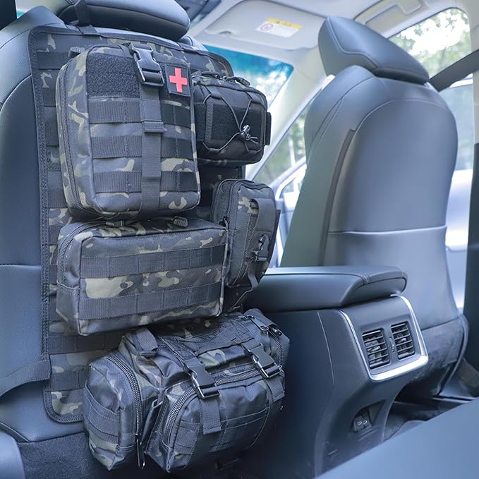 Universal Tactical Seat ​Back Organizer Vehicle Molle Panel Organizer Storage - Image 7