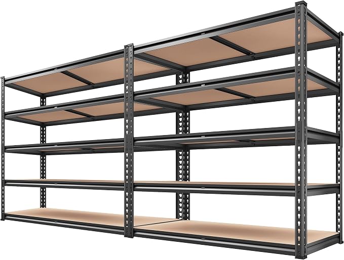 REIBII 2000LBS Garage Shelving Heavy Duty 72''H Storage Shelves 5 Tier Heavy by REIBII