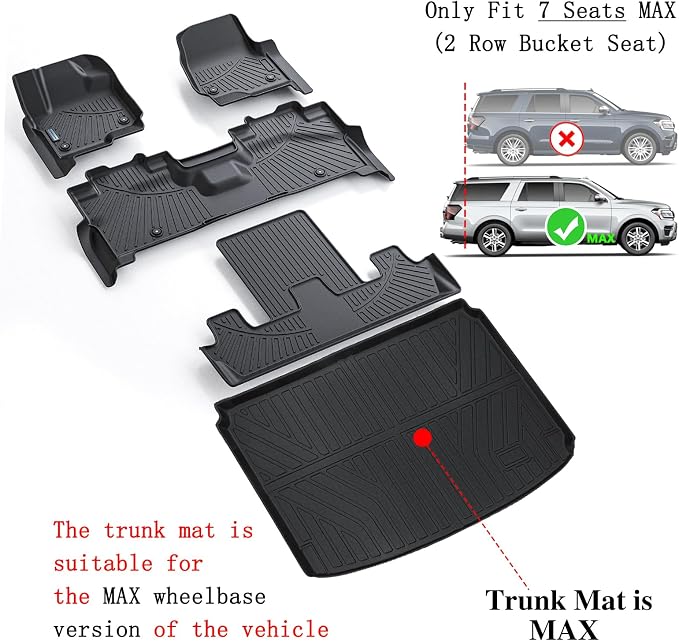 Floor Mats for Ford Expedition MAX 2018-2024 - Image 2