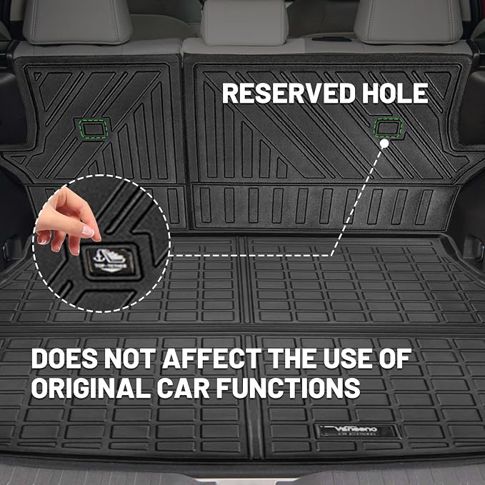 Vanseno Compatible for 2019-2024 2025 Toyota Rav4 Cargo Mat Rear Trunk Mat - Image 3
