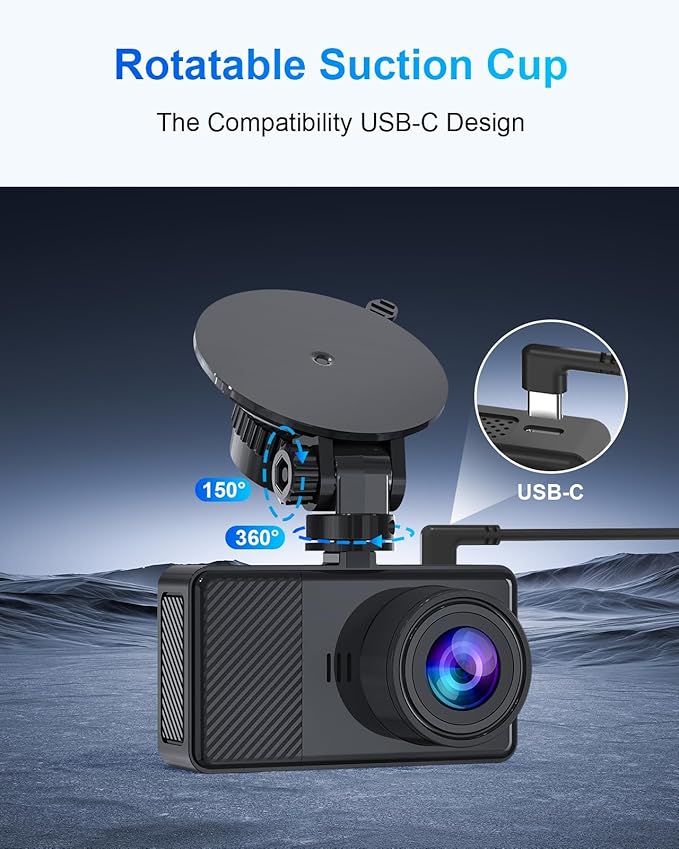Dash Cam Front and Rear, 2.5K+1080P Dual Dash Camera - Image 6