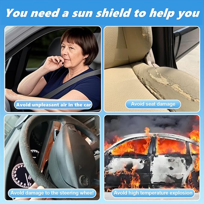 Windshield Sun Shade for 2018-2023 Toyota CHR Custom Fit Foldable Front Window - Image 5