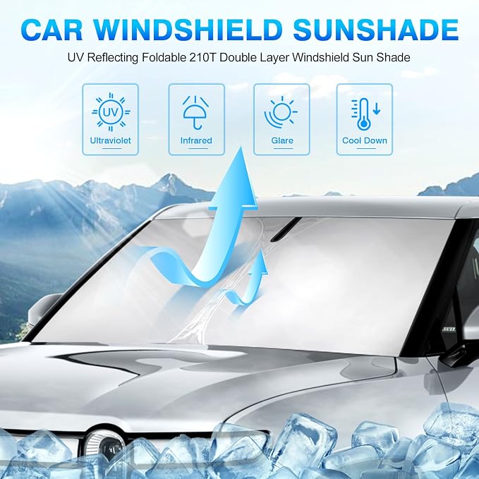 KUST Windshield Sun Shade for Rivian R1T R1S Accessories 2022-2025 2026 - Image 2