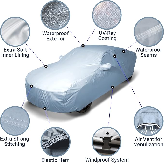 iCarCover Premium Car Cover for 1993-2002 Chevy Camaro STD, SS Heavy Duty - Image 4