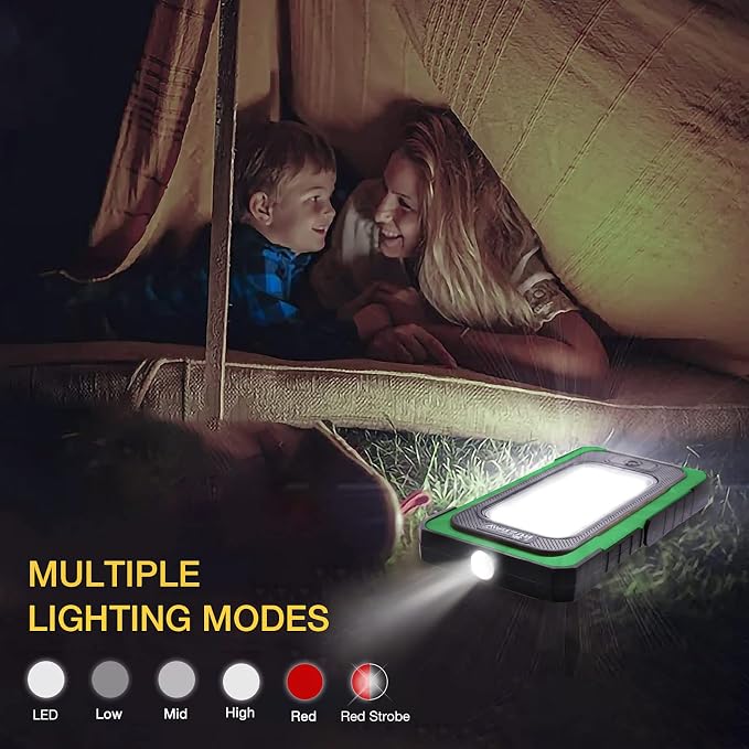 WARSUN Led Rechargeable Portable Magnetic Waterproof Solar Flood Light - Image 5