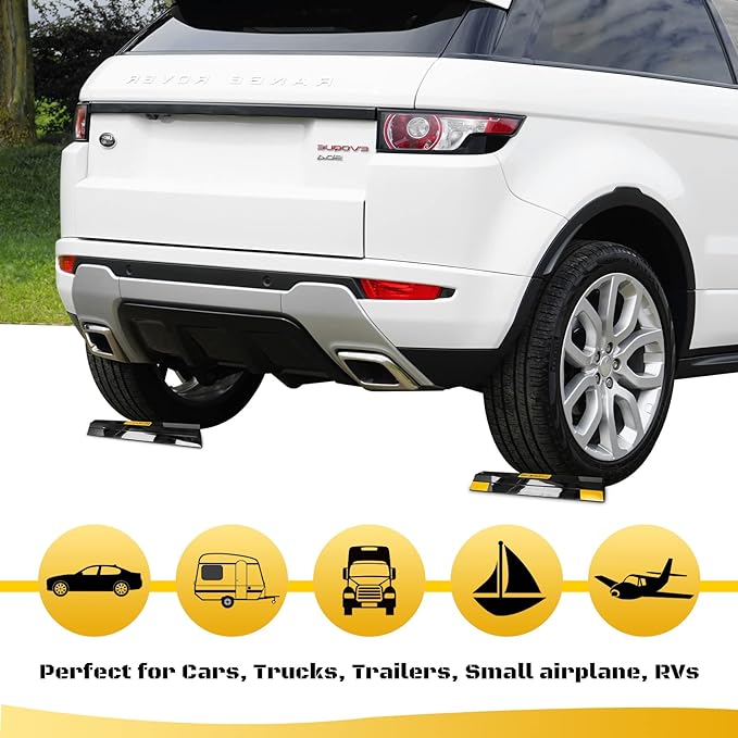 (New Updated 18" 2 Packs Heavy Duty Parking Stopper - Image 6