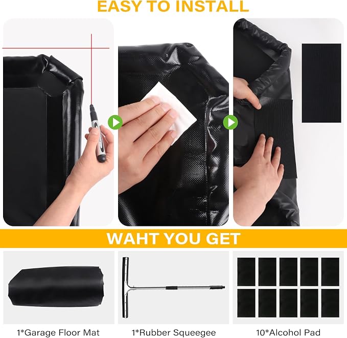Garage Floor Mat 8'6" x 20' Upgraded Satin Finish Texture Non-Slip Containment - Image 3