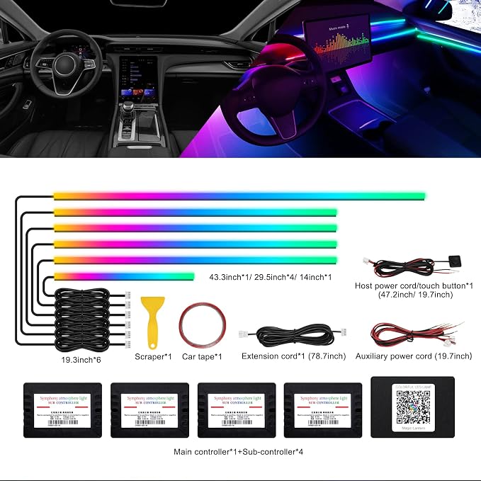 Acrylic Interior Car LED Strip Light - Image 2