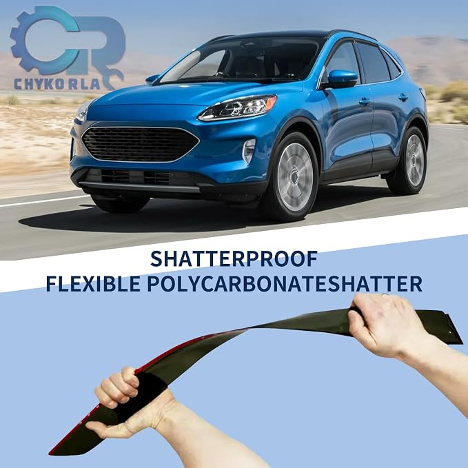 Rain Guards Fit for 2013-2019 Ford Escape, Tape-On Window Visors Shield - Image 3