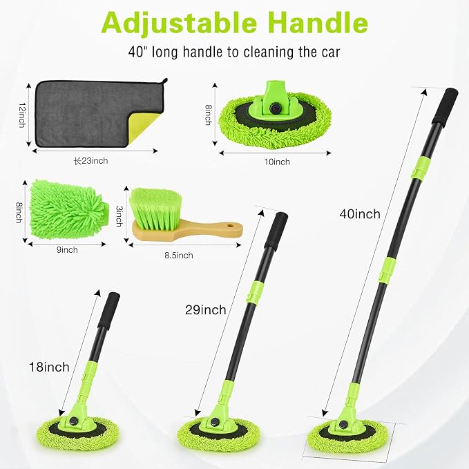 Car Wash Brush with Long Handle - Image 3