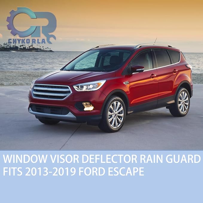 Rain Guards Fit for 2013-2019 Ford Escape, Tape-On Window Visors Shield - Image 2