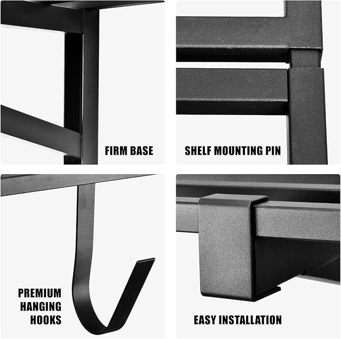 2 Pack Heavy Duty Garage Wall Shelving, Holds 200 lbs Each, Garage Shelving - Image 5