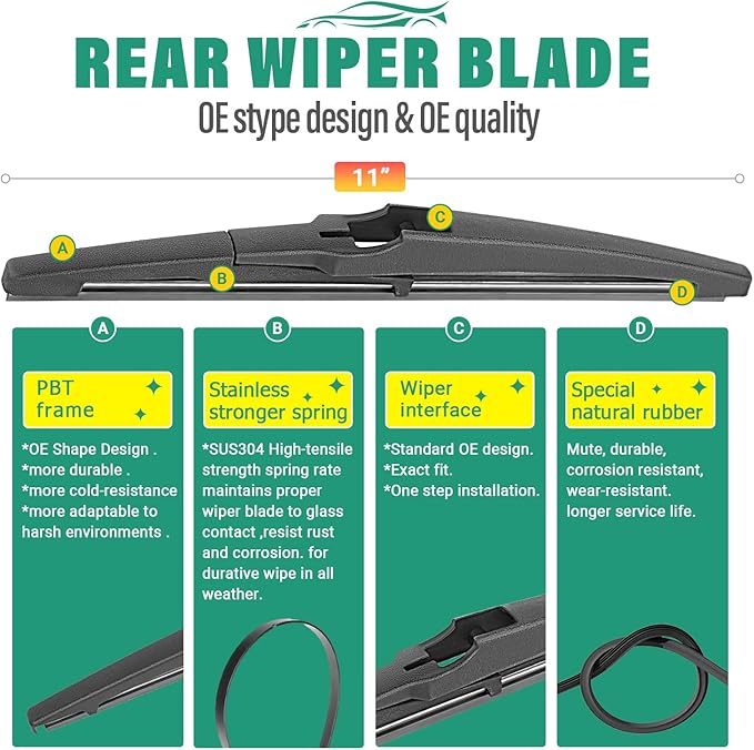 26" 16" 11" Windshield Wiper Blades Replacement - Image 4