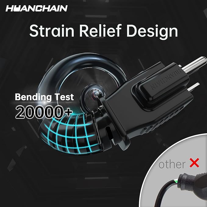 HUANCHAIN Indoor Outdoor Black Extension Cord 25 ft 2 Pack Waterproof, 16/3 - Image 2