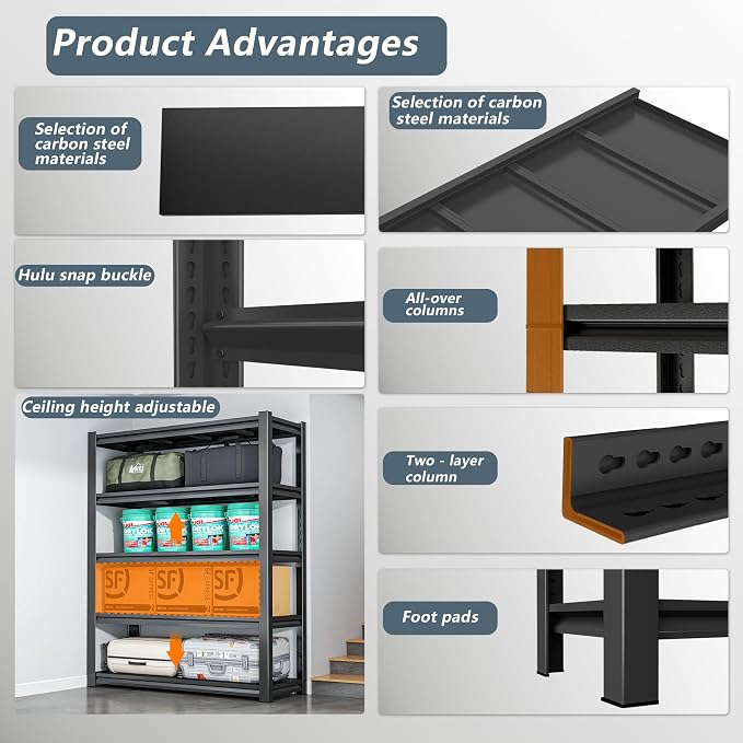 Commercial Adjustable Storage Rack, Maintenance Tool Rack, Anti-Corrosion and - Image 5