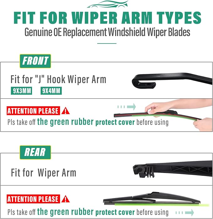 26" 14" 8" Windshield Wiper Blades Replacement - Image 8