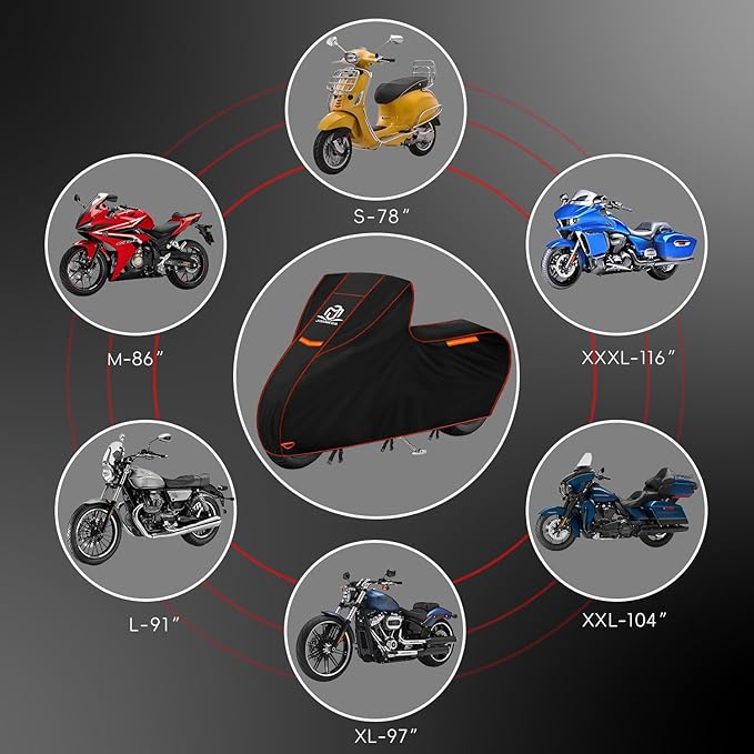 Motorcycle Cover | Heavy Duty PVC | Soft Inner Cotton | Waterproof Outdoor | - Image 6