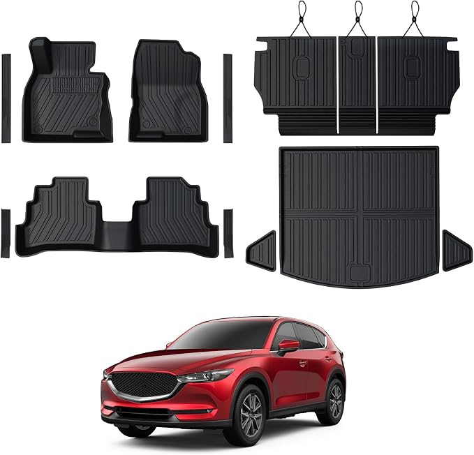 Floor Mats Set for Mazda CX-5 2017-2024 2025 Accessories, Full Coverage All by GALVAGNITE