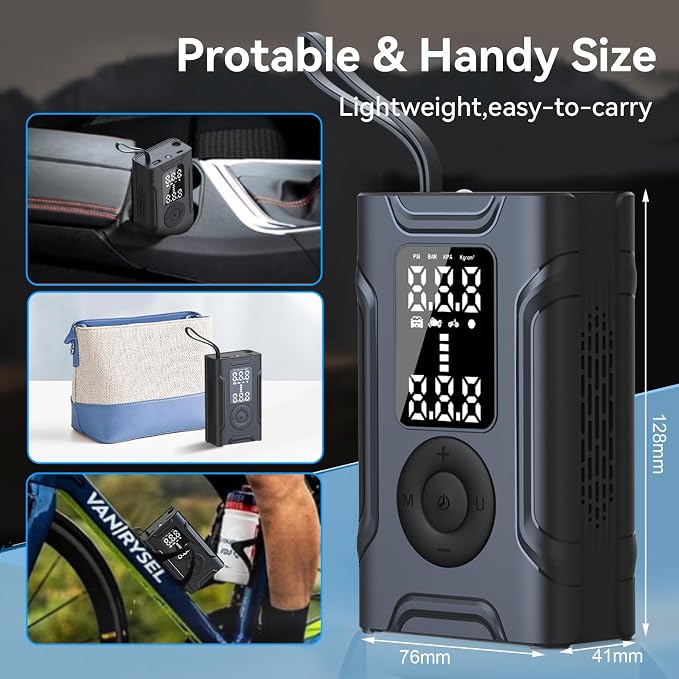 Tire Inflator Portable Air Compressor, Air Pump - Image 6
