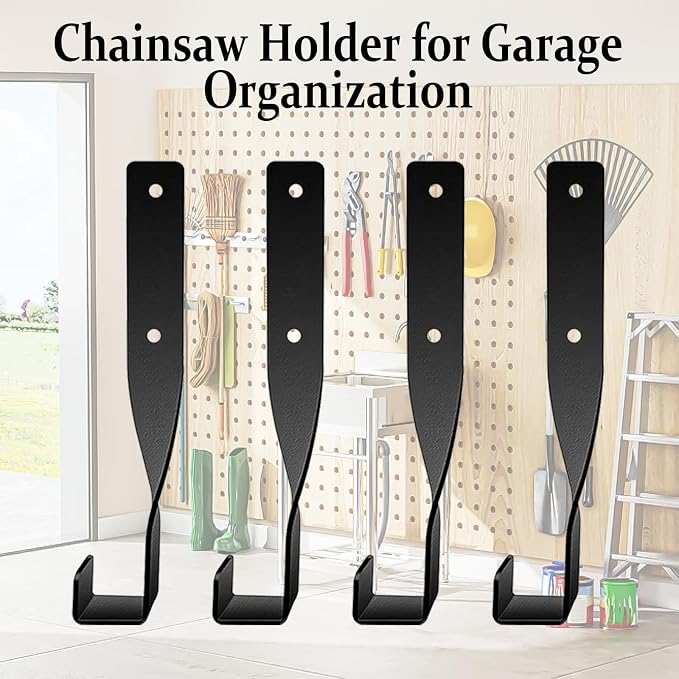 4PCS Chainsaw Wall Mount Storage Rack, Heavy-Duty Chainsaw & Tool Wall Mount - Image 7
