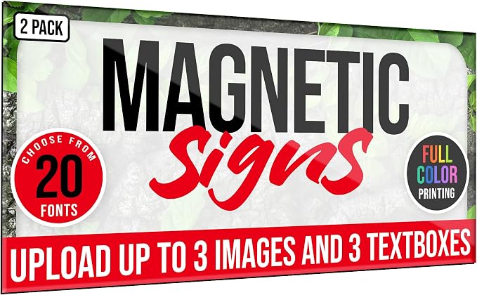 2 Pack, Personalized Magnetic Signs - Image 4