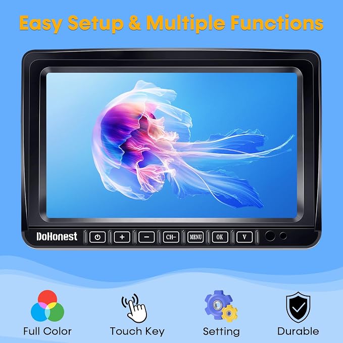 Dual RV Backup Camera Wireless for Trailer: Easy Setup Solar RV Rear View Camera - Image 8