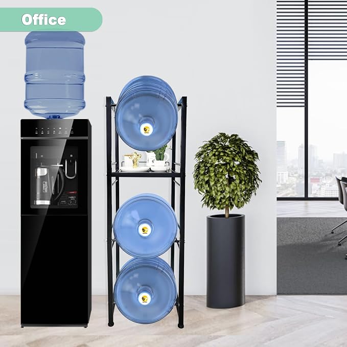 5 Gallon Water Jug Holder with 3-Tier Storage Shelves - Image 6