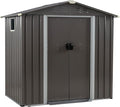 JYQAQA 6x4 FT Outdoor Garden Storage Shed, Waterproof Metal Garden Sheds by JYQAQA