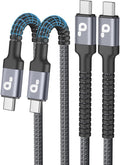 USBC Cable 6FT, 2 Pack USB-C to USB-C Cables, Type C Fast Charging Nylon by PRAKIE