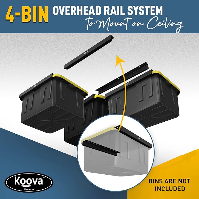 Koova Heavy-Duty Overhead Garage Storage Rack - Image 2