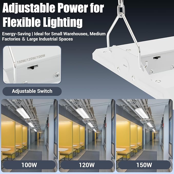 150W 2 Pack 2FT LED Linear High Bay Shop Light Fixture, Indoor Area Workshop - Image 4