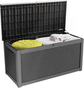100 Gallon Resin Deck Box, Waterproof Outdoor Storage Bin by Decksplore%E2%80%94BuiltforOutdoor