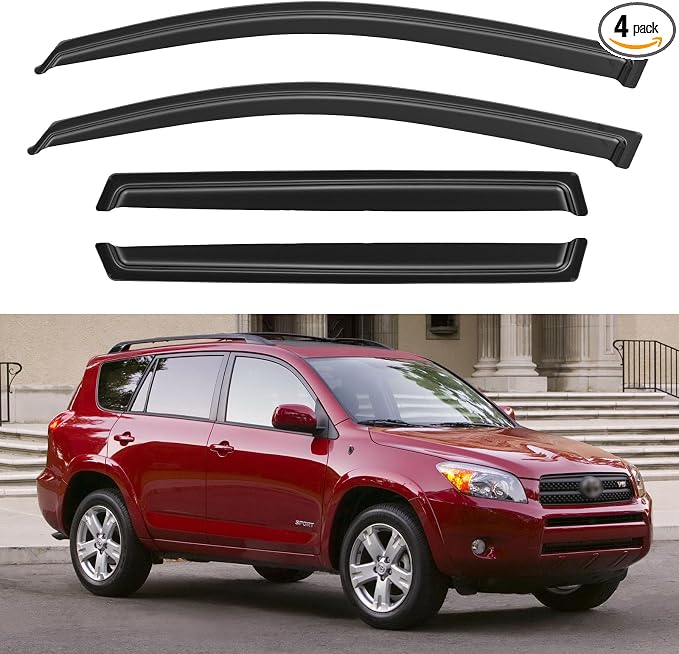 Window Visors Rain Guards Shield by YQAUTEC