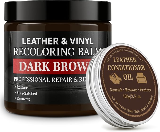 Leather Color Restorer, Leather Recoloring Balm, Scratch Remover, Leather Dye by Laxmorph