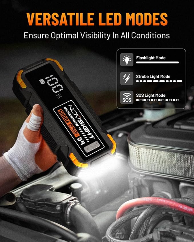NOVSIGHT Car Battery Jump Starter - Image 4