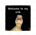Welcome To My Crib Space Vintage Metal Tin Sign Bar Cafe Garage Cave Home Room by Unknown